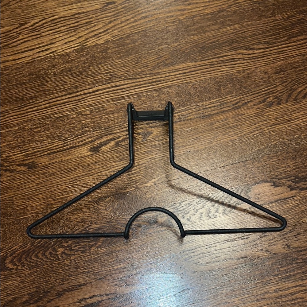 Black Metal Coat and Bag Hanger for Office Cube